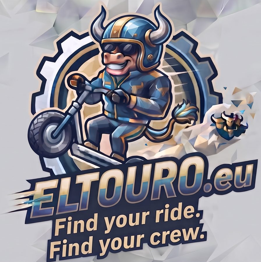 The ElTouro mascot: a bull wearing a helmet and sunglasses, riding an e-scooter